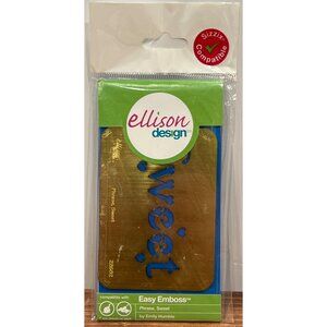22682 Sizzix Ellison Design Easy Emboss Sweet Phrase Stencil by Emily Humble